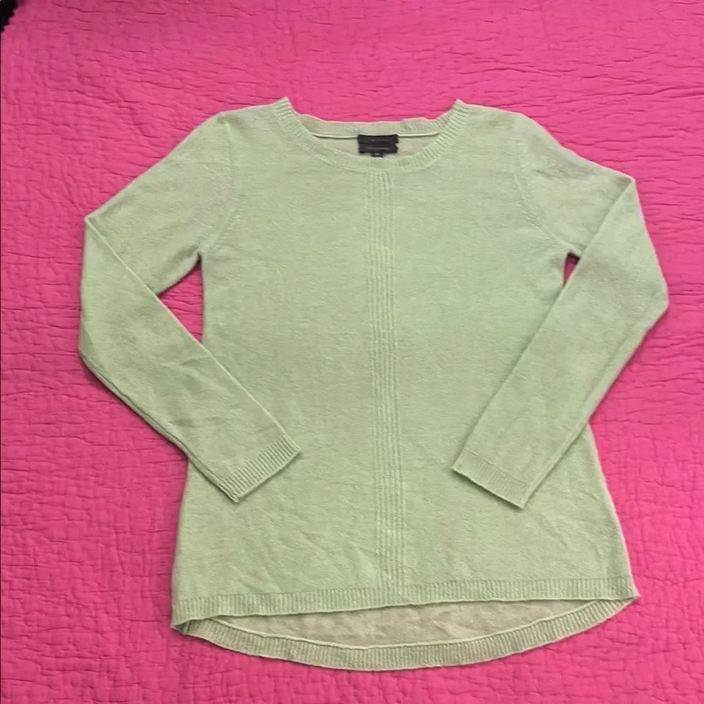 Saffron 100% cashmere Green Sweater, M